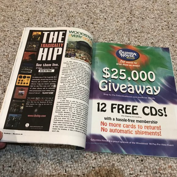 Official Woodstock 99 Festival Program NEAR MINT CONDITION (Road Trips Magazine) - Picture 5 of 6